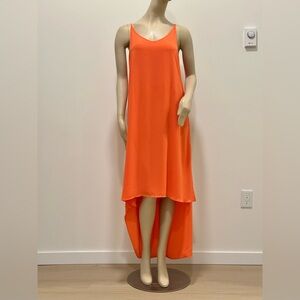 BCBGMAXAZRIA “Rory” Vermillion High-Low Dress – Size M
